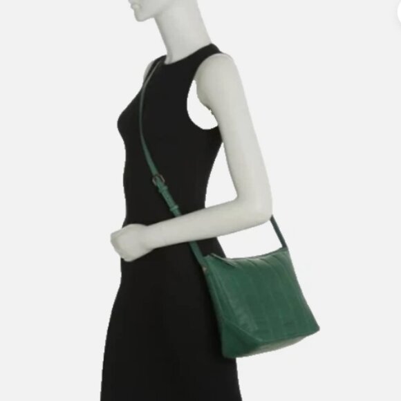 American Leather Quilted Crossbody Bag Hunter Green Dayton NWT - Picture 2 of 13